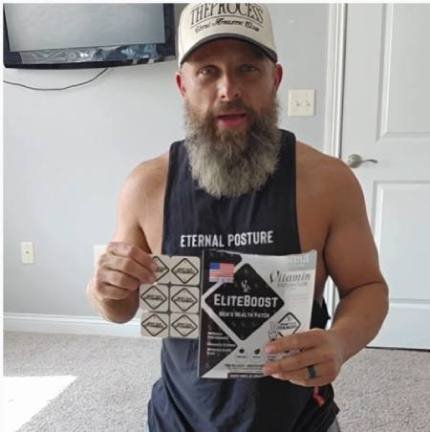 Male customer testimonial for EliteBoost Men's Patch success performance